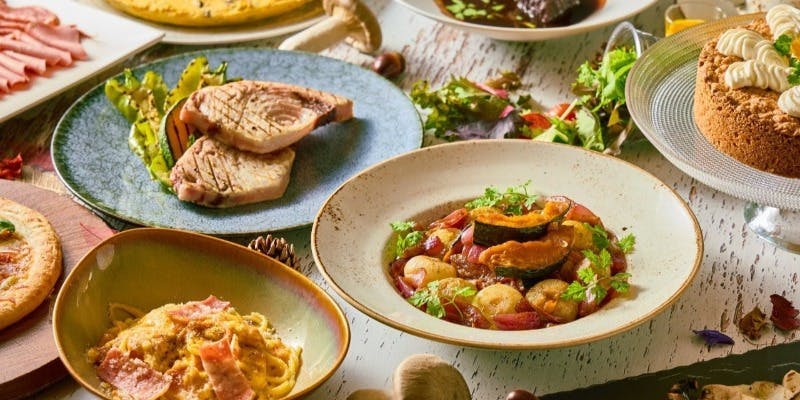 【ランチビュッフェ】冬の前菜＆スイーツ全24種と出来立てパスタ＋泡ワイン飲み放題（土日祝90分制）