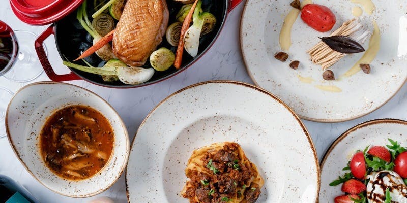 冬のイタリアンコース＋パスタ・合鴨のロースト・季節のデザート　など5品