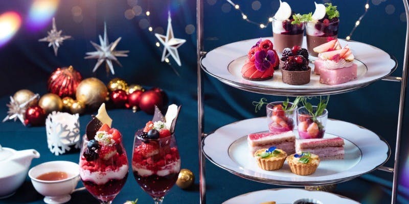 【Xmas2025】アフタヌーンティー「Winter Berry Collection」＋自家製パフェ＋カフェフリー（土日祝限定）