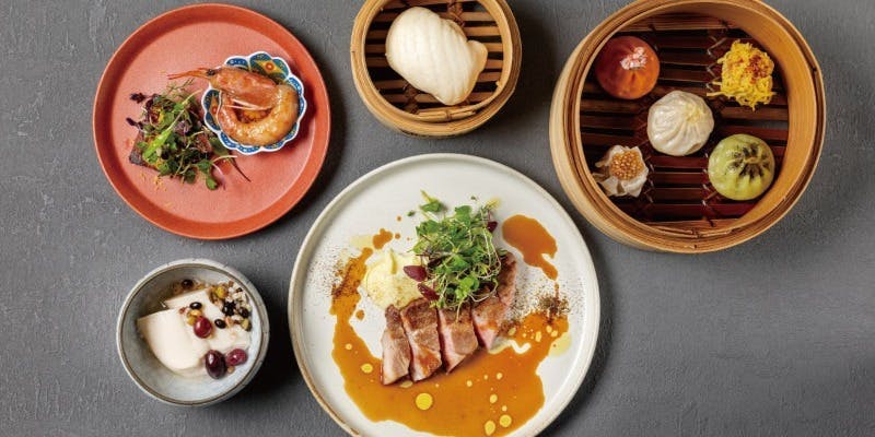 【ランチコース】点心6種盛り合わせに自家製のローストポークまで付いた贅沢コース！！（週末）