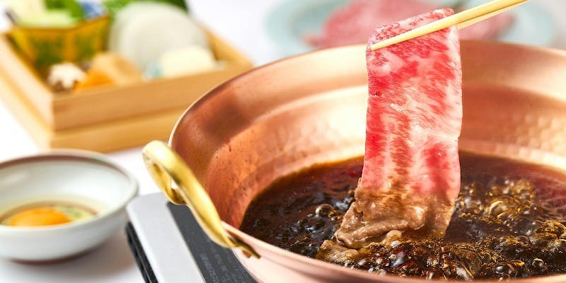 【特撰A5和牛】すきしゃぶしゃぶコース＋スパークリングワイン付（梅）