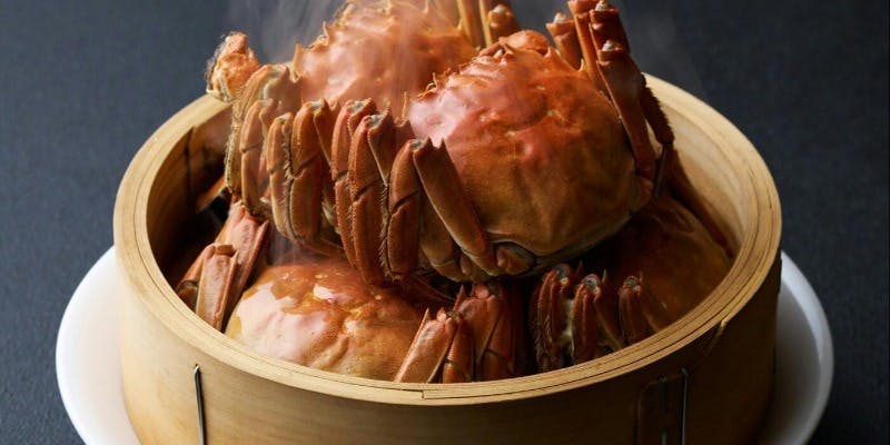 上海蟹と季節食材のおまかせコース