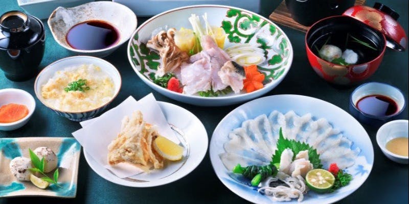 長崎県産トラフグ会席　ヒレ酒付き