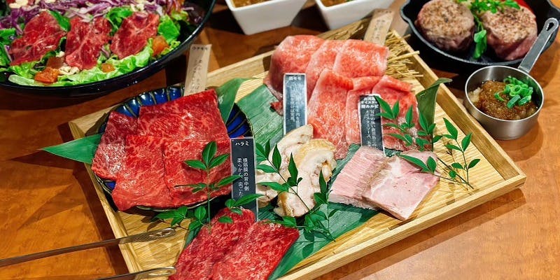 【肉三昧コース】贅沢盛り合わせやユッケ、肉寿司など