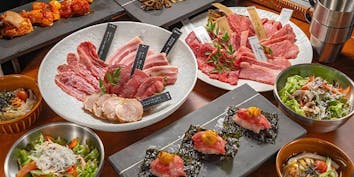 【肉三昧コース】贅沢盛り合わせやユッケ、肉寿司など - 和牛焼肉EAGLERARE