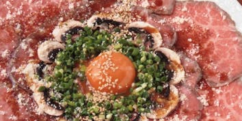  【スタンダードコース】薄切りユッケや肉寿司、盛合せ等 - 和牛焼肉EAGLERARE