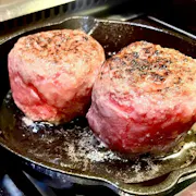 崩しレアハンバーグ