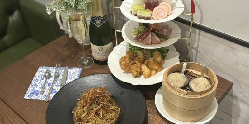 香港式飲茶のハイティー＋お好きなティー又はソフトドリンク×2杯（Aプラン）