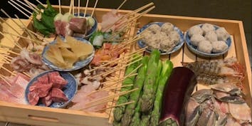 【串揚げ10本コース】生で食べられる新鮮な海鮮を中心としたおまかせ串 - 串千