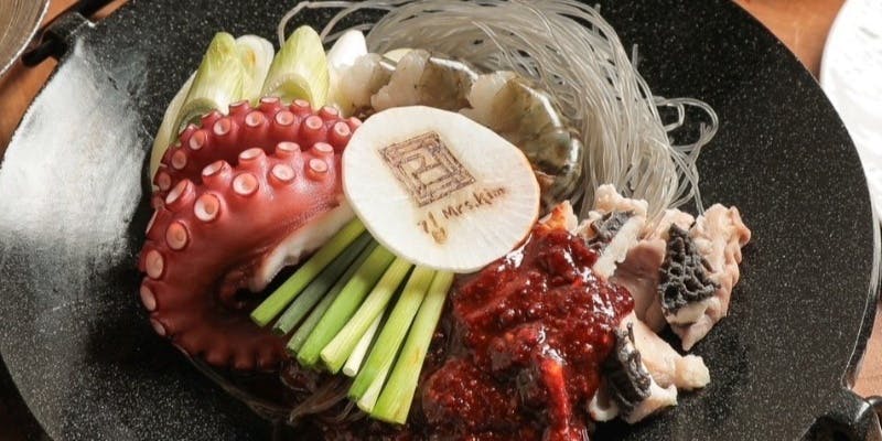 【ナッコプセコース】前菜6種盛り、ナッコプセ、クジョルパンなど全7品