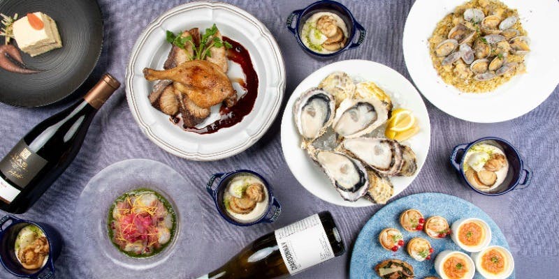 【忘年会コース】生牡蠣×豊洲鮮魚×季節食材 / 人気料理全7品＋2.5時間飲み放題