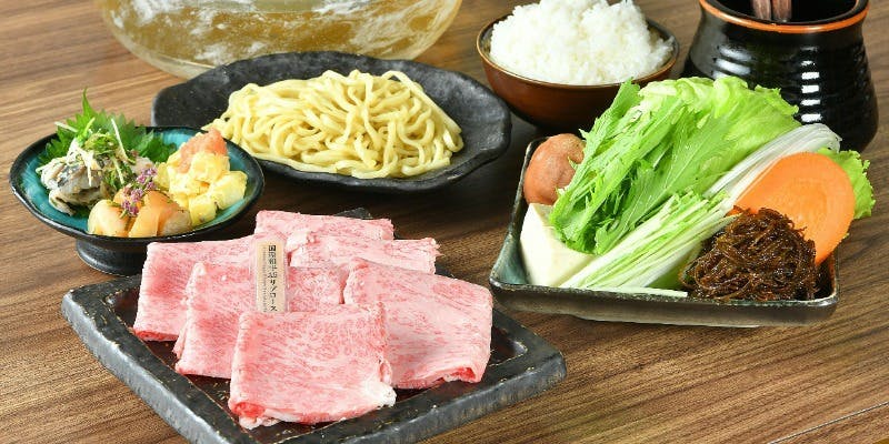 【ランチ限定】国産A5和牛ロースレタしゃぶ　ランチコース