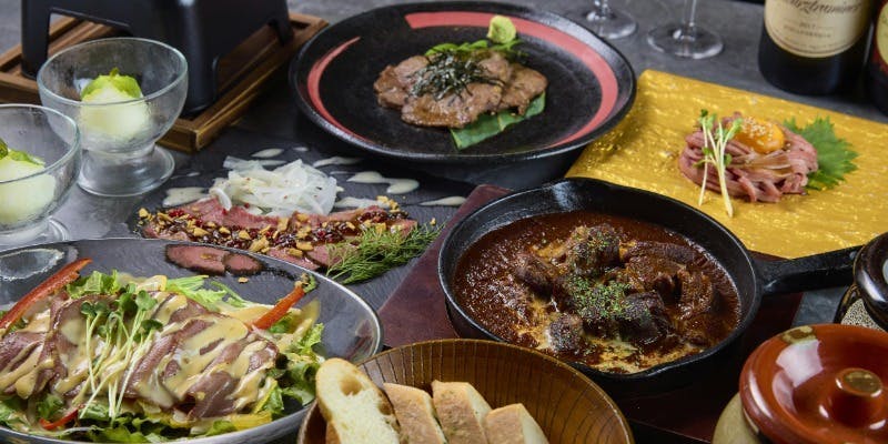 【牛タンを食べ尽くせ】全8品　コース限定牛タンわさび醤油付「期間限定コース」5000円/120分制