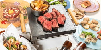 【テラス限定ランチ】赤身肉ステーキ・馬肉タルタル等全6品 - ocean good table 渋谷