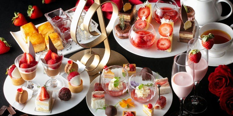 ストロベリー＋ショコラアフタヌーンティー＋紅茶・コーヒーフリーフロー