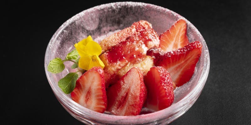 【期間限定いちごSpecial Cours】～Strawberry Special ～イチゴの冷製パスタや選べる苺スィーツなど全5品