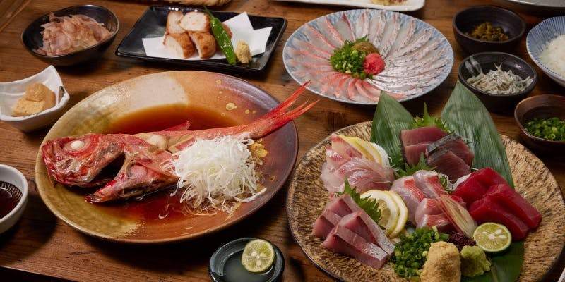 【特選コース】全7品　金目鯛の煮付けを堪能できるコース