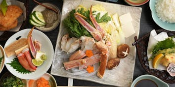 【ずわいがに】かに酢、かにすきorちり、かに足天ぷらなど堪能する全8品「豊国三昧フルコース」 - 太閤ふぐ