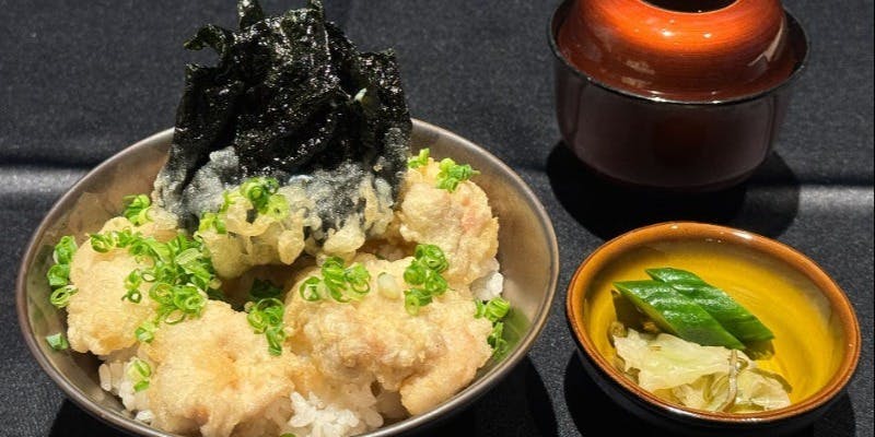 海苔たまご天と鶏の天丼