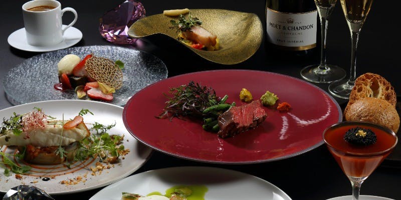 【ウェルカムシャンパン付きエトワールコース】上質な食材で構成されたシェフおすすめのコース