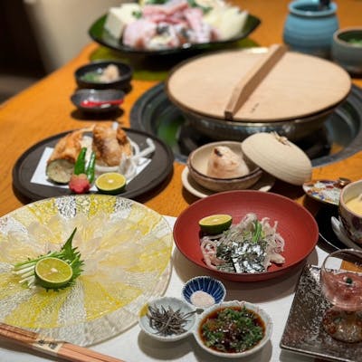 天然のふぐを余すところなくご提供。