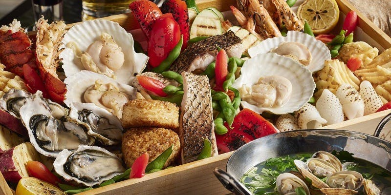 【シーフードBBQ＆ビアガーデン】 プレミアムプラン（L.O.90分）