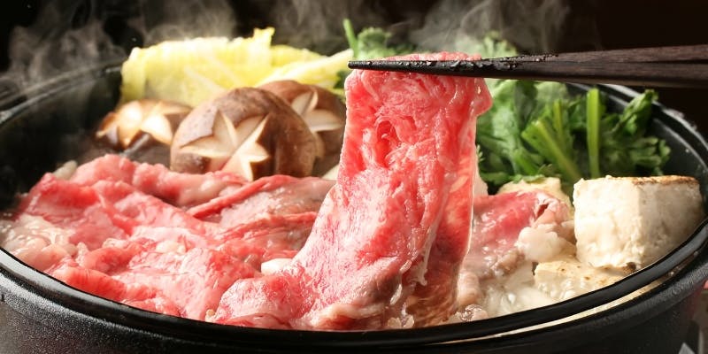 【和牛赤身牛肉】すき焼きコース 全7品