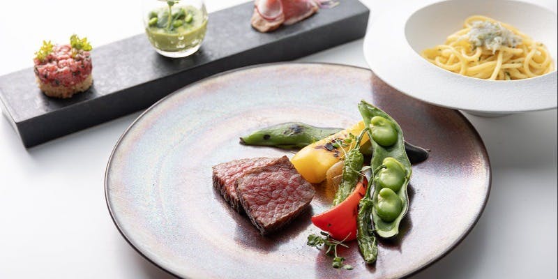 【Buffa】黒毛和牛の3種食べ比べや旬の味覚を堪能する全9品＋乾杯ドリンク