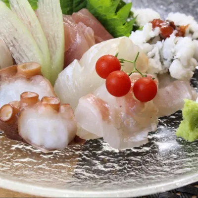 朝獲れの魚介