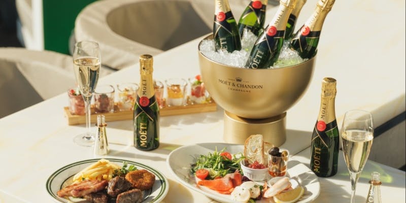 【グラスモエシャンドン乾杯！スパークリングワイン含む飲み放題付】シーフード＆お肉2種のプレート全11種