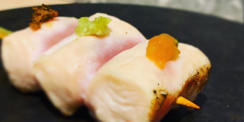 【鶏しゃぶ鍋コース】薩摩赤鶏の鶏しゃぶ鍋、前菜から焼鳥3本、〆の雑炊 or きしめん付