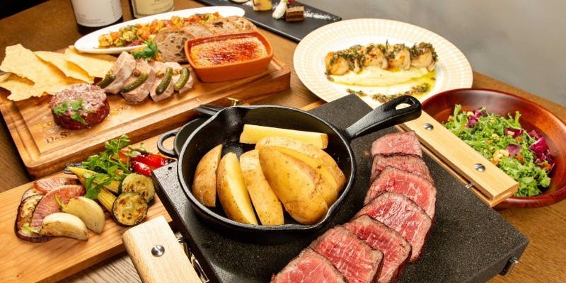 【スペシャルコース】薪火焼き“赤城牛”ステーキなどシェフお薦め料理全7皿