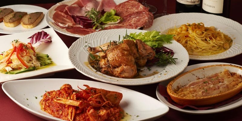 乾杯スパークリングワイン・フリードリンク付きパーティーコース＋乾杯スパークリング＆2時間飲み放題付き