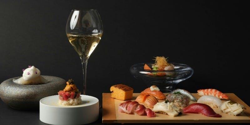 創作江戸前鮨おまかせコース（ランチ）（～1月末期間限定）＋乾杯ドリンク付き