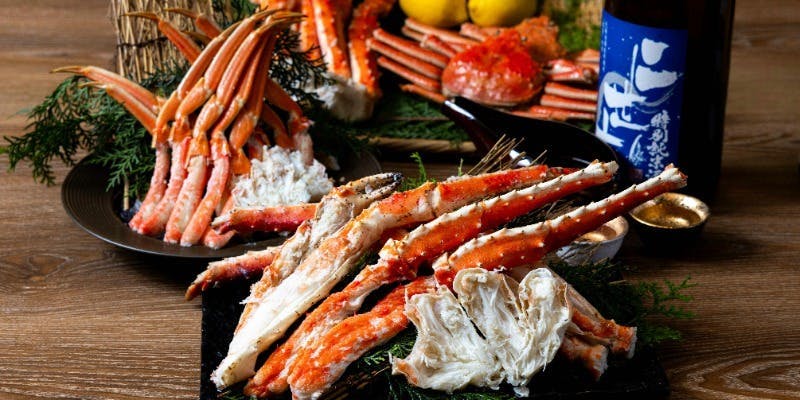 【2時間飲み放題付】タラバカニ・本ズワイガニ食べ放題 12,999円（税込）