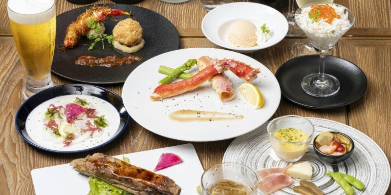 【2時間飲み放題付】タラバ蟹と北海道厳選食材コース 11品 10,000円 （税込）