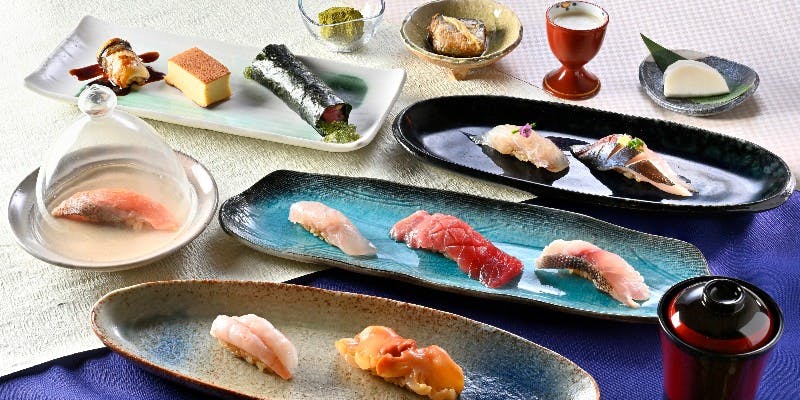 【菊坂コース】季節の旬魚や熟成魚を堪能。寿司をメインに刺身、焼き物など 全20種