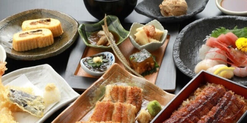 【会席料理 野菊 Nogiku】うなぎ料理と旬菜やお刺身、天ぷらなど贅沢なコース全7品