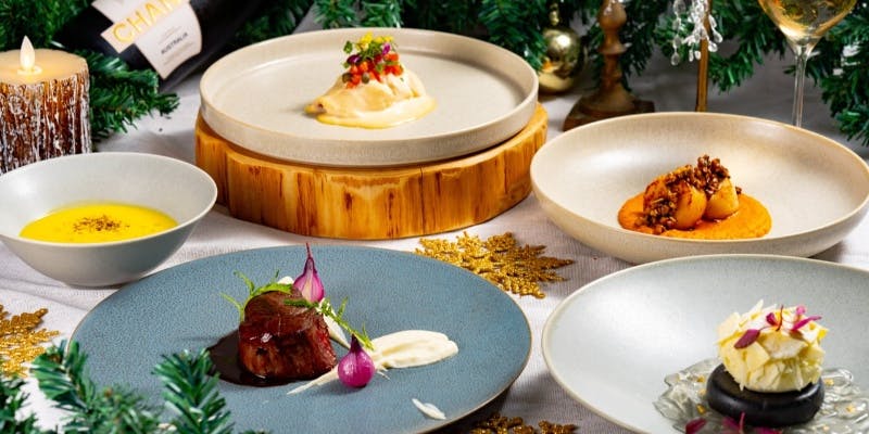 【八瀬】魚と肉のWメインなど全6品＋クリスマスカクテル