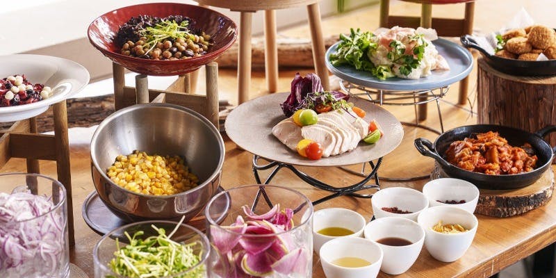 【ランチビュッフェ】選べるメインディッシュ！美容と健康にこだわった長崎地野菜ビュッフェ（平日）