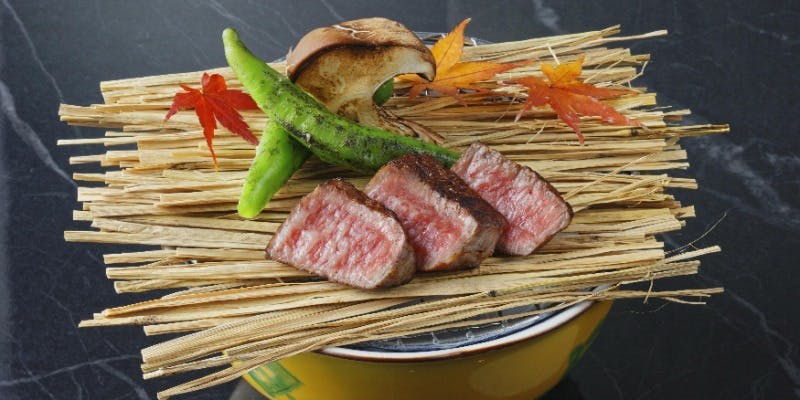 【おまかせコース】黒毛和牛藁焼き,季節野菜炉端焼き,デザートなど全9品＋選べる1ドリンク