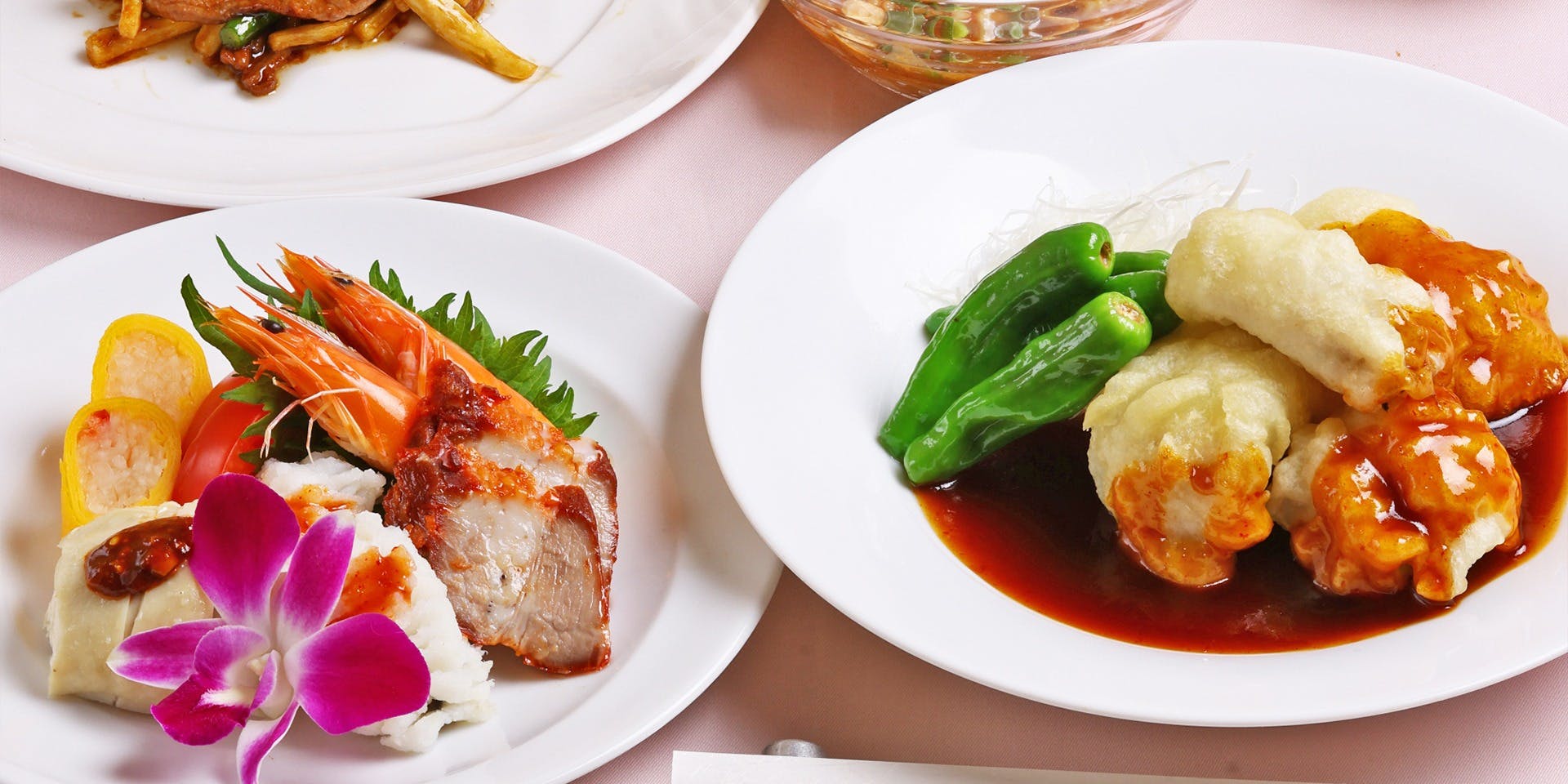 新風中国料理 中国料理 ロドス 【夏の琥珀コース】五種冷菜盛り合わせ、蛸の