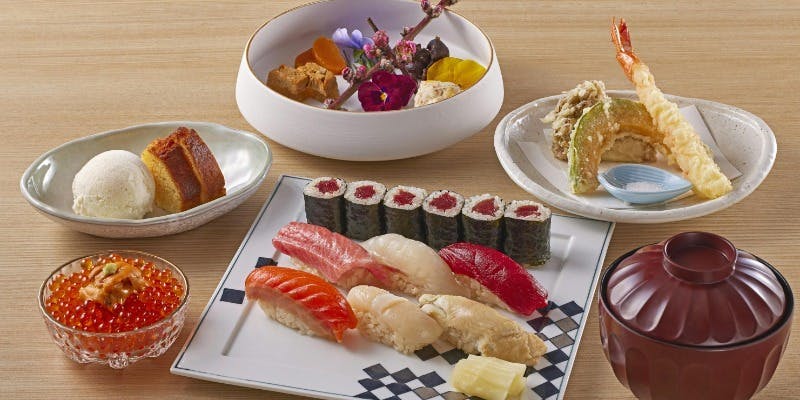 【浜】寿司、天ぷらを楽しめるプラン＋120分フリーフロー