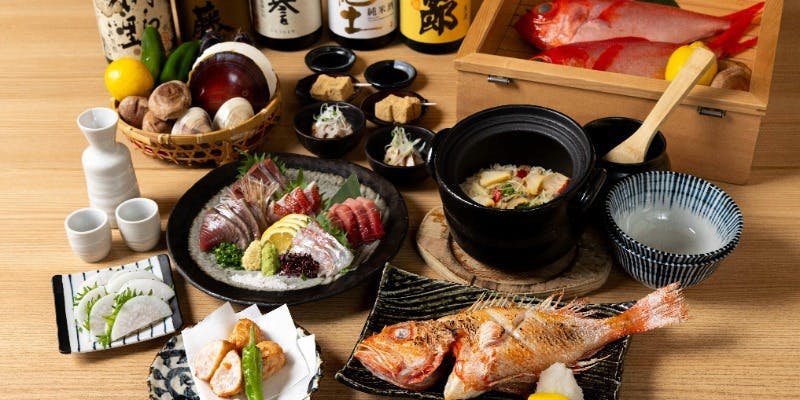 【お料理のみ】最高級キンキと金目鯛と鮑の土鍋ご飯コース  全9品