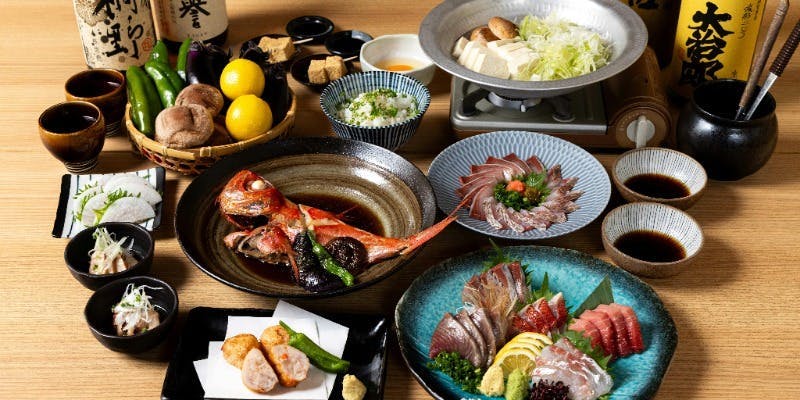  【お料理のみ】寒ぶりしゃぶしゃぶと金目鯛の煮付けコース　全9品