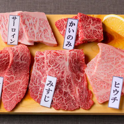 希少部位・高級部位の食べ比べ!せがれ厳選5種盛。