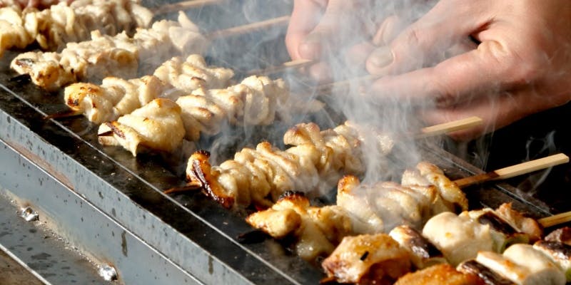 【焼鳥コース】おまかせ焼鳥6本などすべて個別盛のプラン＋2時間飲み放題付