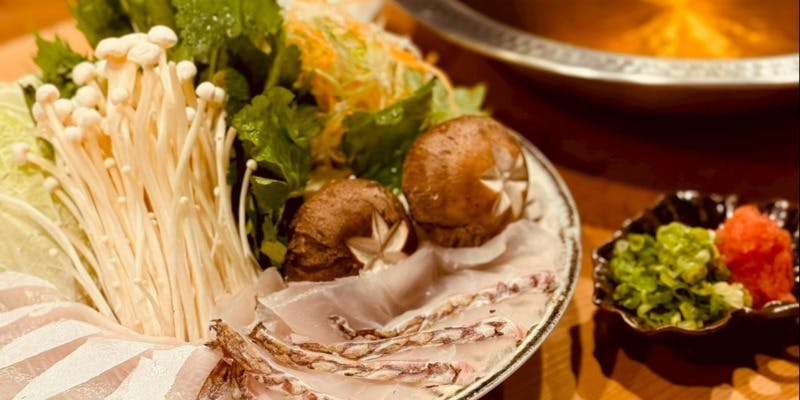 土日限定【2時間飲み放題付き】　真鯛と寒ぶりのしゃぶしゃぶ鍋コース　全て込々8000円コース