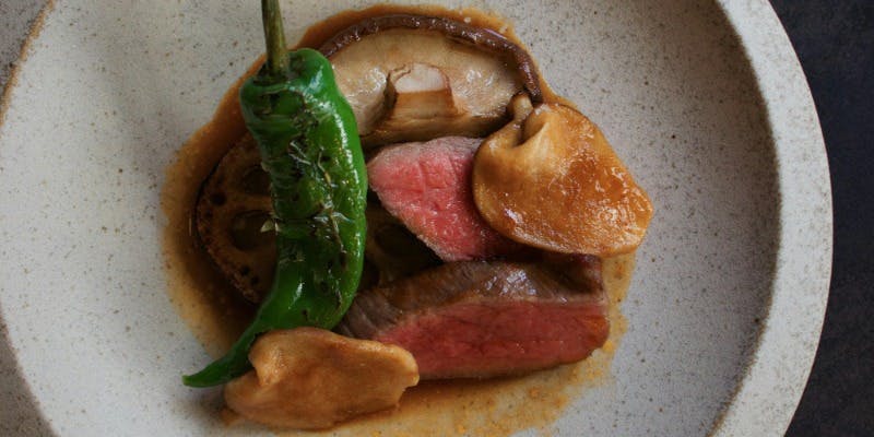 【冬の味覚コース】前菜2品、パスタ、黒毛和牛ランプ炭火焼 、デザートなど全7品