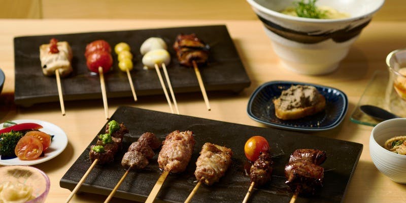 【おまかせ焼鳥コース/肉】厳選地鶏の焼鳥を堪能。焼鳥メインのプラン